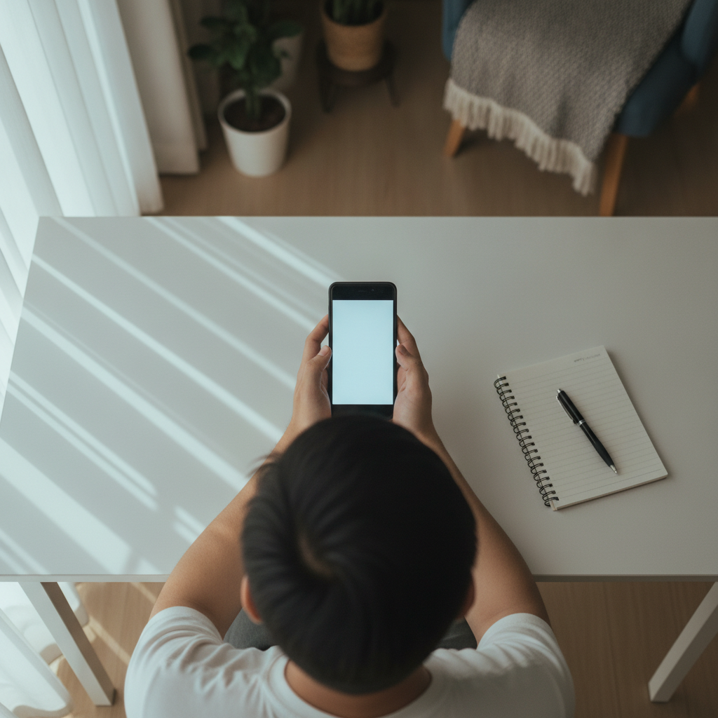Filipino user holding smartphone ready to register for online casino account